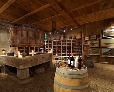 Wine cellar in the Romantik Hotel de L'Ours  Wine cellar in the Romantik Hotel de L'Ours